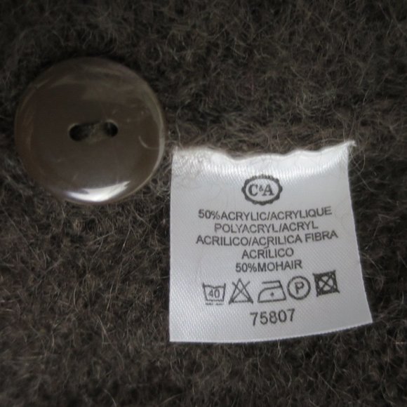 Vintage Geometric Mohair Blend Cardigan Size L - Picture 8 of 8